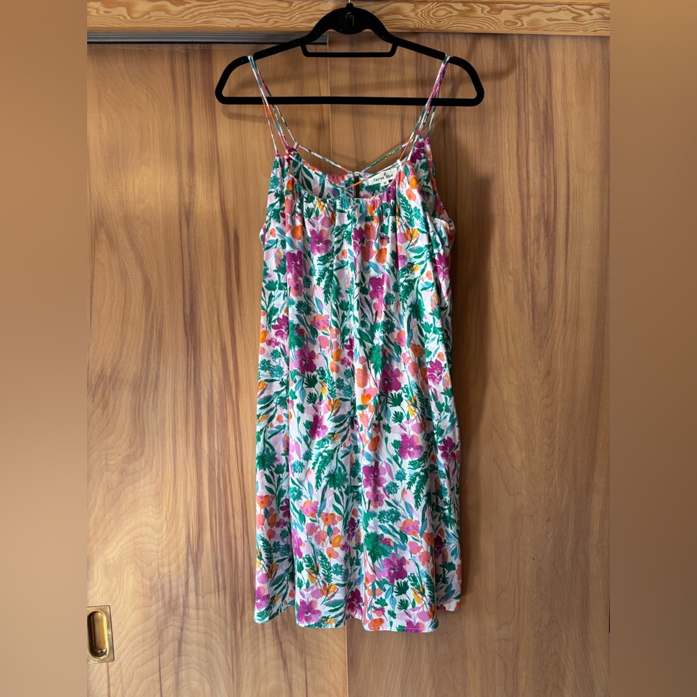Floral Spaghetti Strap Dress, Flower Mini Dress, Sleeveless summer dress, Paris